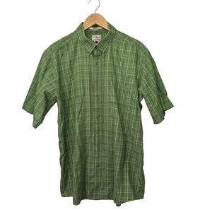 L. L. Bean Mens Shirt XL Wrinkle Resistant Traditional Fit Green Check Gorpecore